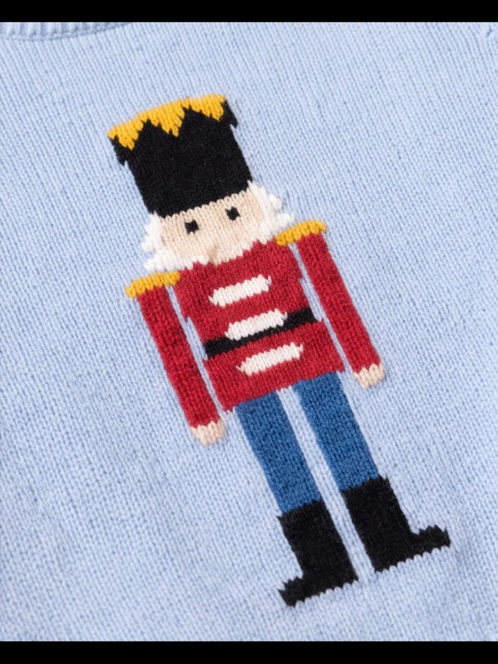 Edgehill Collection Light Blue Knit Nutcracker Sweater & Pants Set